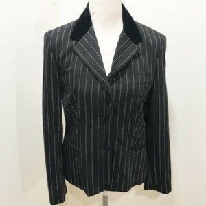 Ralph Lauren Black and White Pinstripe Blazer